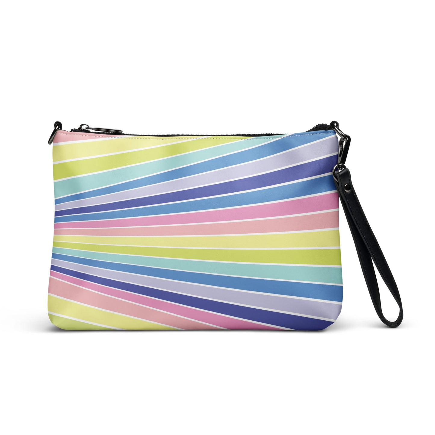 Pastel Candy Stripe Pull Clutch/Shoulder Go Bags